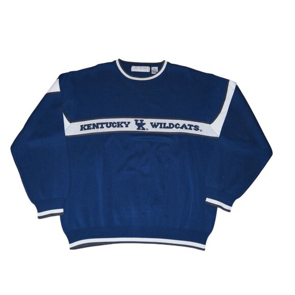 Sports in Motion VTG University of Kentucky Wildcats Sweater Men's XXL Blue - Picture 1 of 8